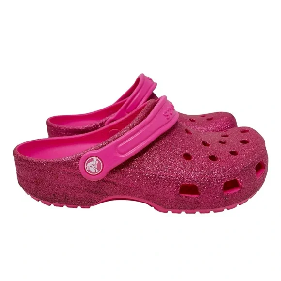 Crocs Pink Glitter Clogs - Picture 2 of 9